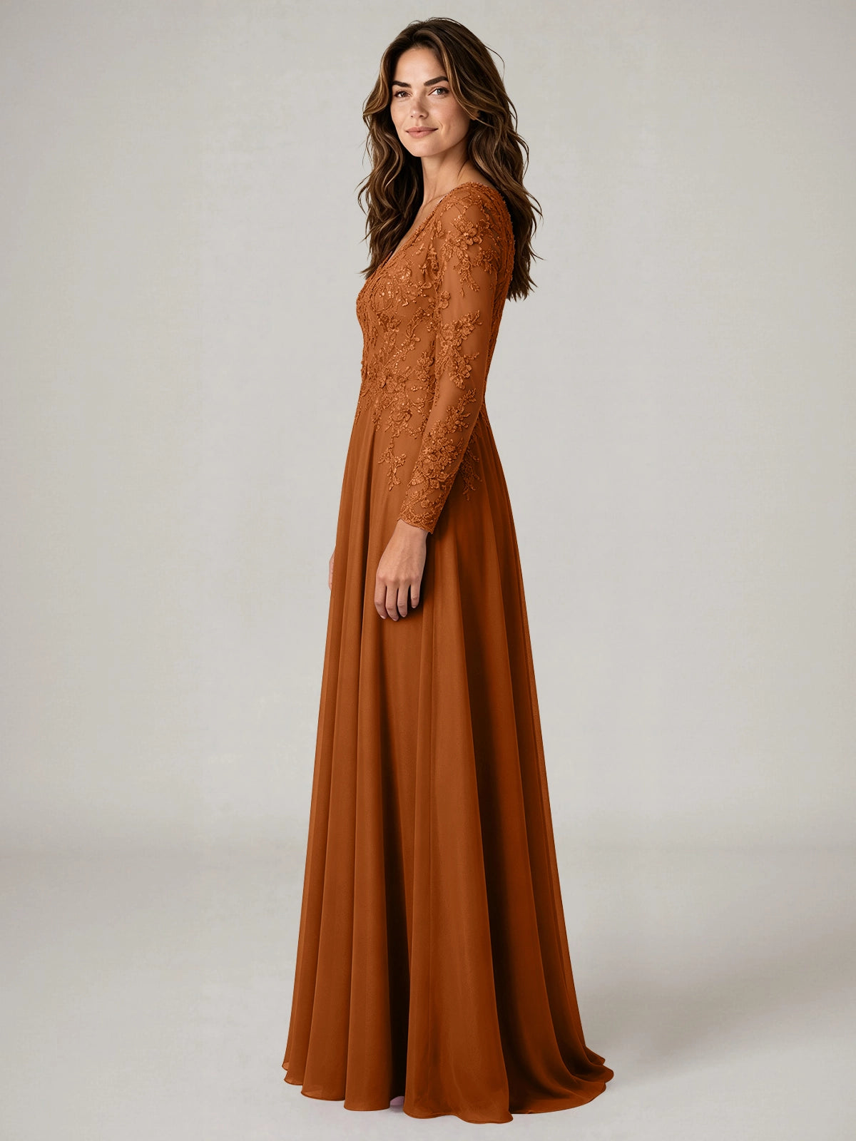 A-line Mother of the Bride Dress with Appliques