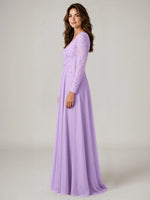 A-line Mother of the Bride Dress with Appliques