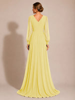 Chiffon Mother of the Bride Dress with Long Sleeves 