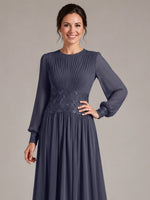 Chiffon Mother of the Bride Dress with Jewel Neckline 