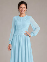Chiffon Mother of the Bride Dress with Jewel Neckline 