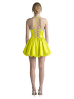 Beading Bubble Hem Mini Dress 
