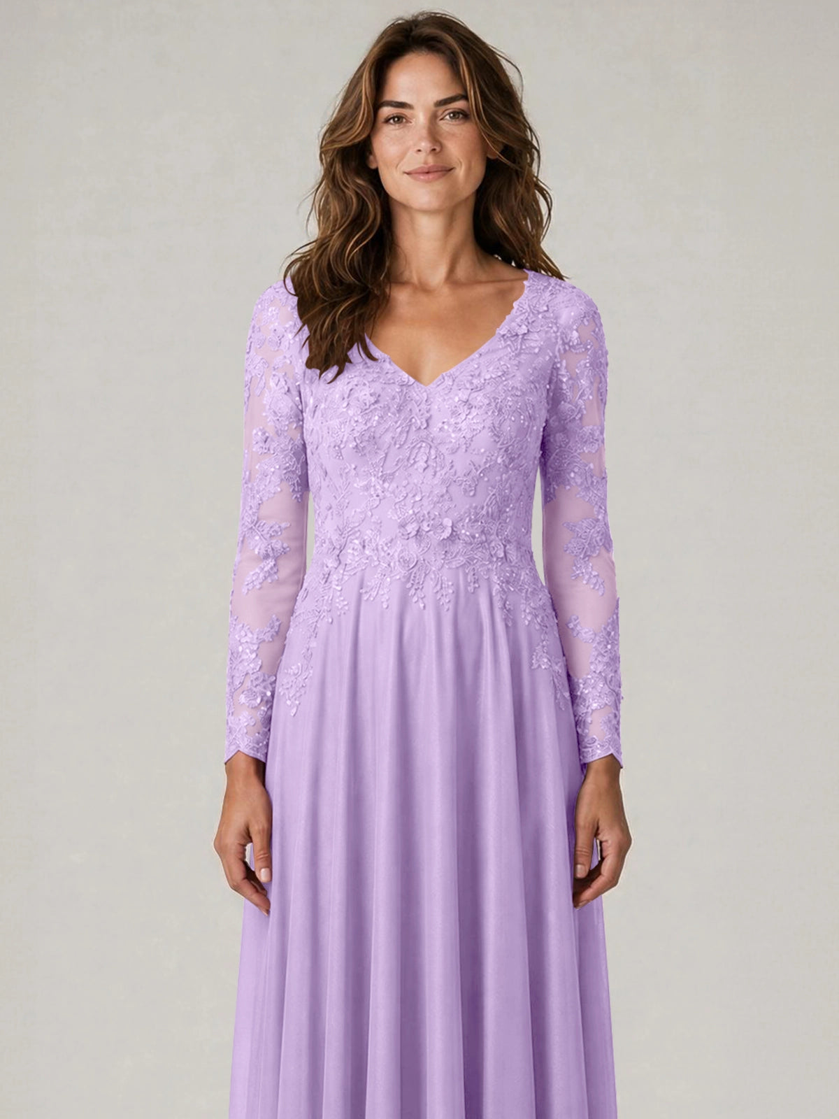 A-line Mother of the Bride Dress with Appliques