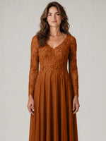 A-line Mother of the Bride Dress with Appliques