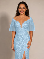 Mermaid Mother of the Bride Dress with V-neck 