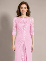 Lace Mother of the Bride Dress with Applique 