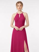 Chiffon Bridesmaid Dress with Halter 