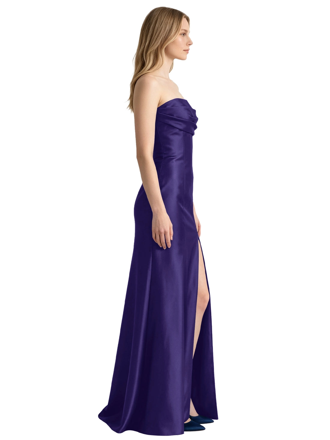 Strapless Ruched Bodice Prom Dress 