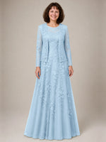 A-line Mother of the Bride Dress with Lace 