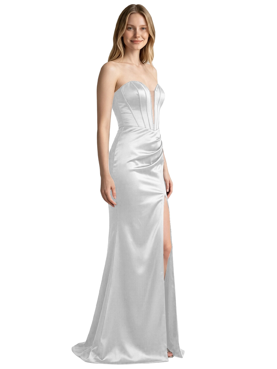 High Slit Sweetheart Prom Dress 
