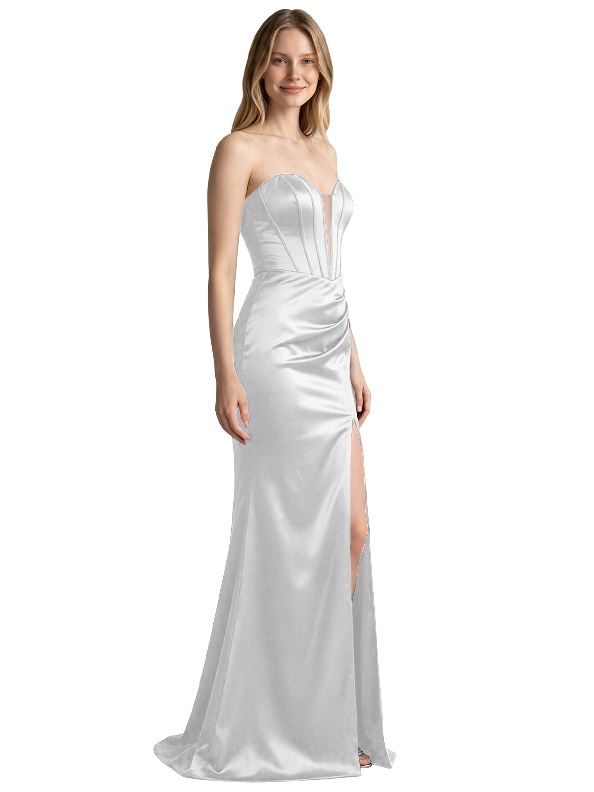 High Slit Sweetheart Prom Dress 