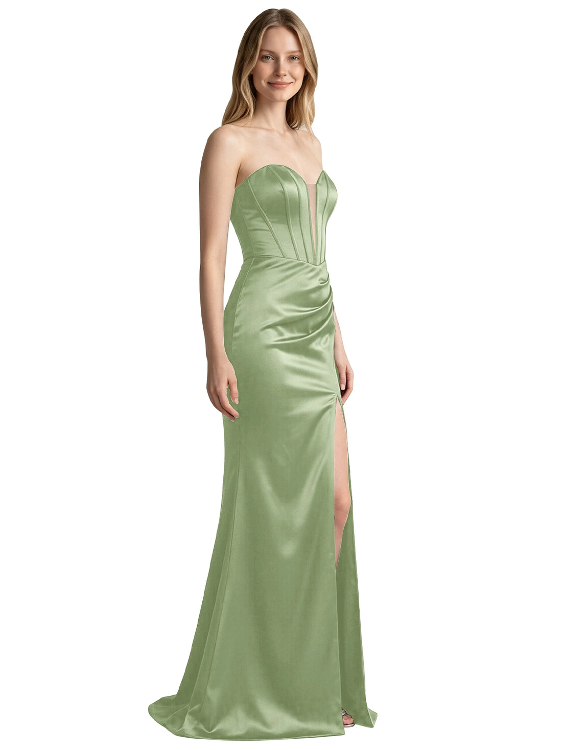 High Slit Sweetheart Prom Dress 