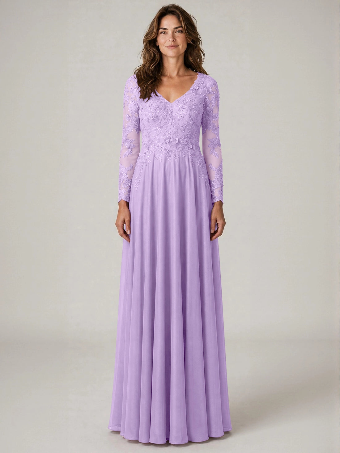A-line Mother of the Bride Dress with Appliques
