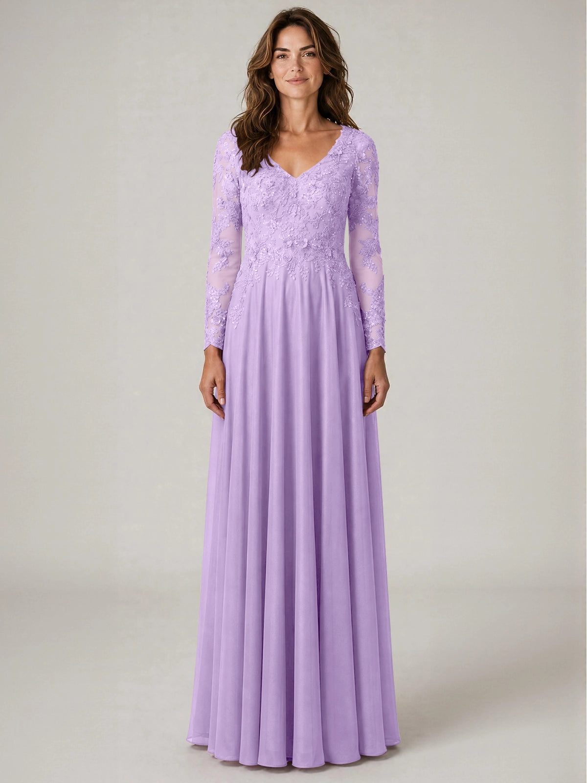 A-line Mother of the Bride Dress with Appliques