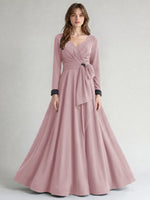Stretch Satin Mother of the Bride Dress with Crystal