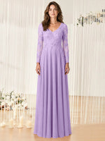 A-line Mother of the Bride Dress with Appliques