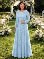 A-line Mother of the Bride Dress with Lace 