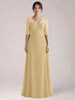 Lace Mother of the Bride Dress with Half Sleeves