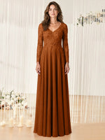 A-line Mother of the Bride Dress with Appliques