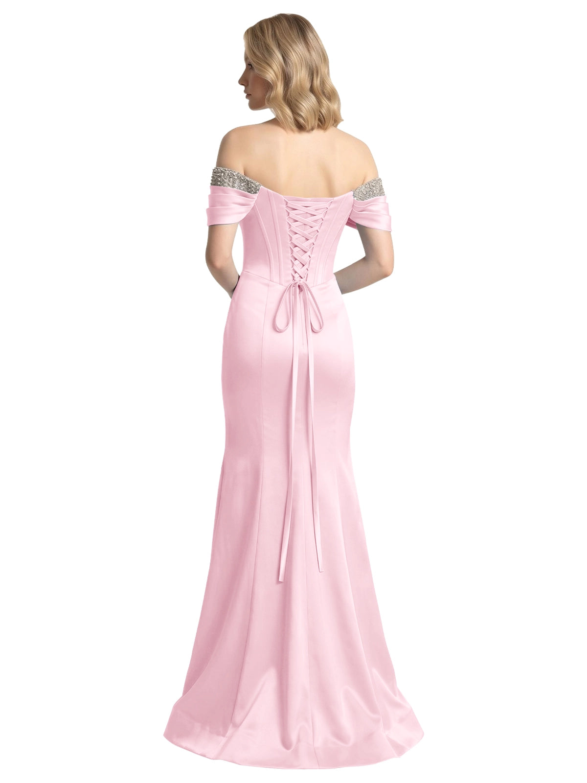 Corset Beaded Trumpet Prom Dress 