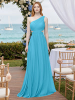 One-Shoulder Side Cut-Out Bridesmaid Dress 