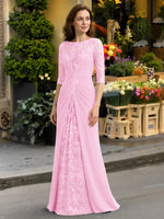 Lace Mother of the Bride Dress with Applique 