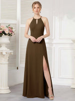 Chiffon Bridesmaid Dress with Halter 