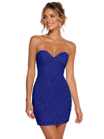 Sparkling Sheath Beading Mini Dress 