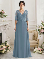 Lace Mother of the Bride Dress with Half Sleeves