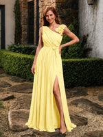 Chiffon Prom Dress with Appliques