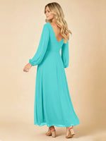 A-line Bridesmaid Dress with Long Sleeves 