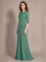 Lace Mother of the Bride Dress with Applique 