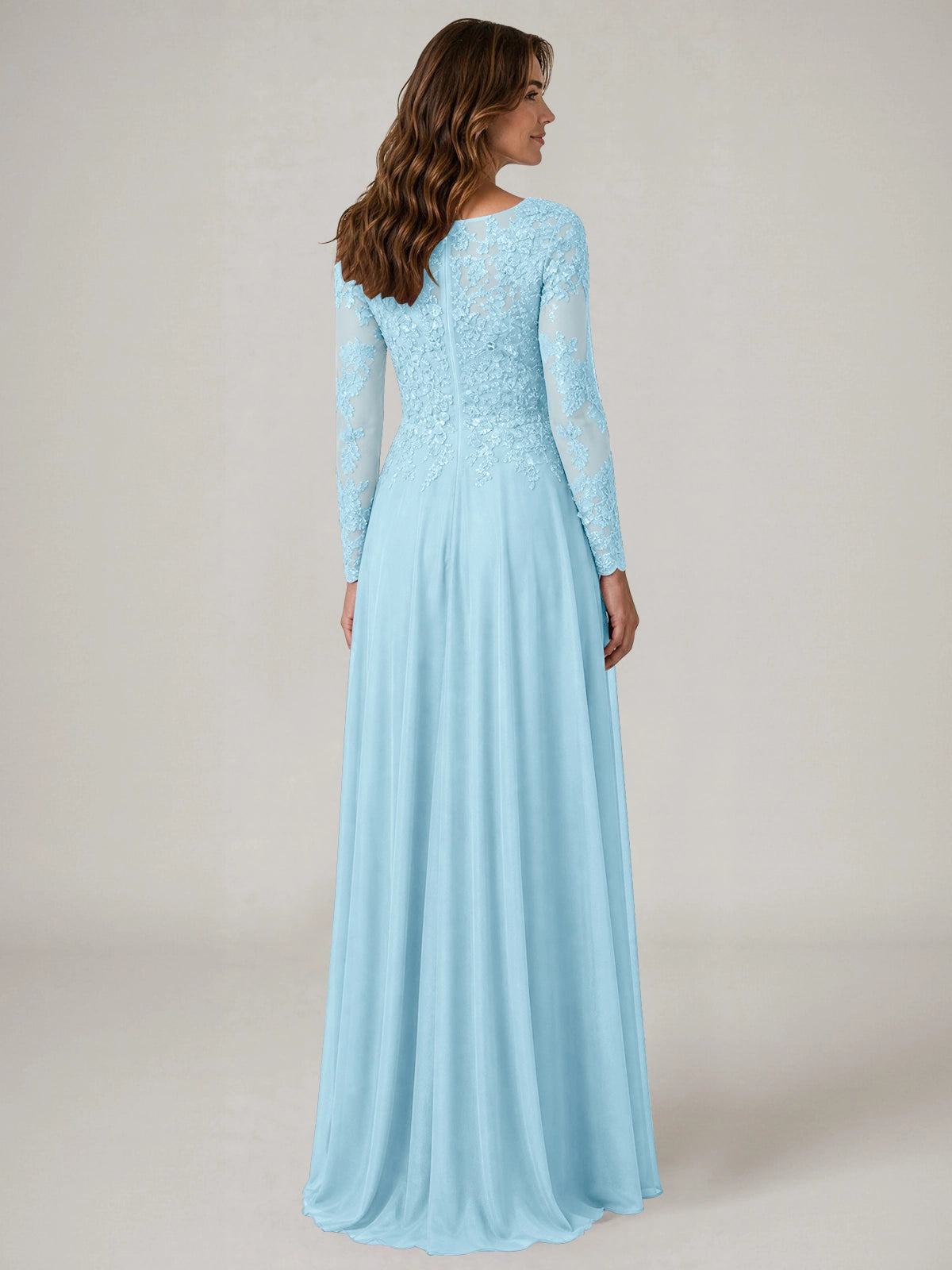 A-line Mother of the Bride Dress with Appliques