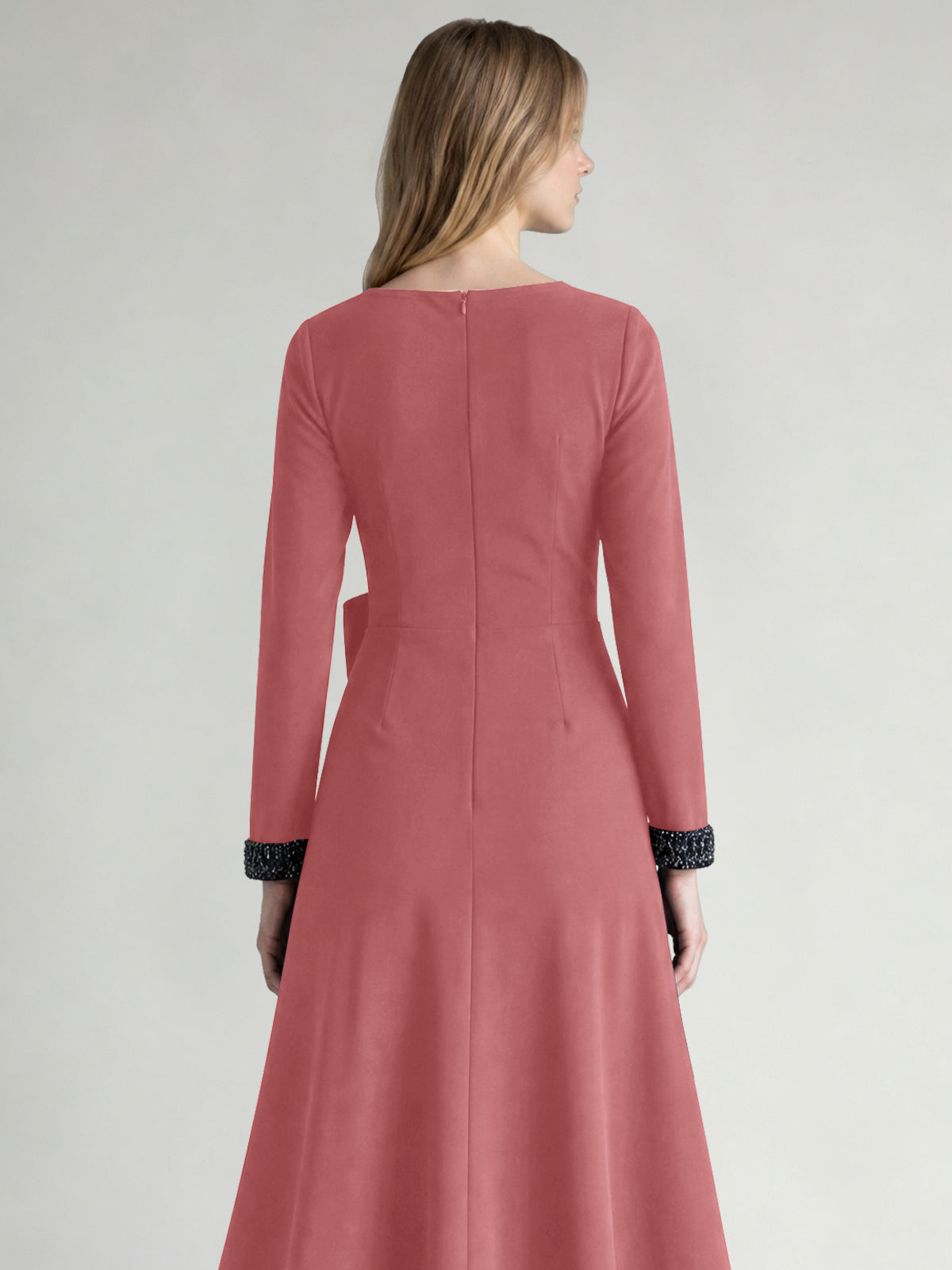 Stretch Satin Mother of the Bride Dress with Crystal