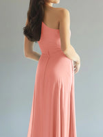 One-Shoulder Bridesmaid Dress with Slit