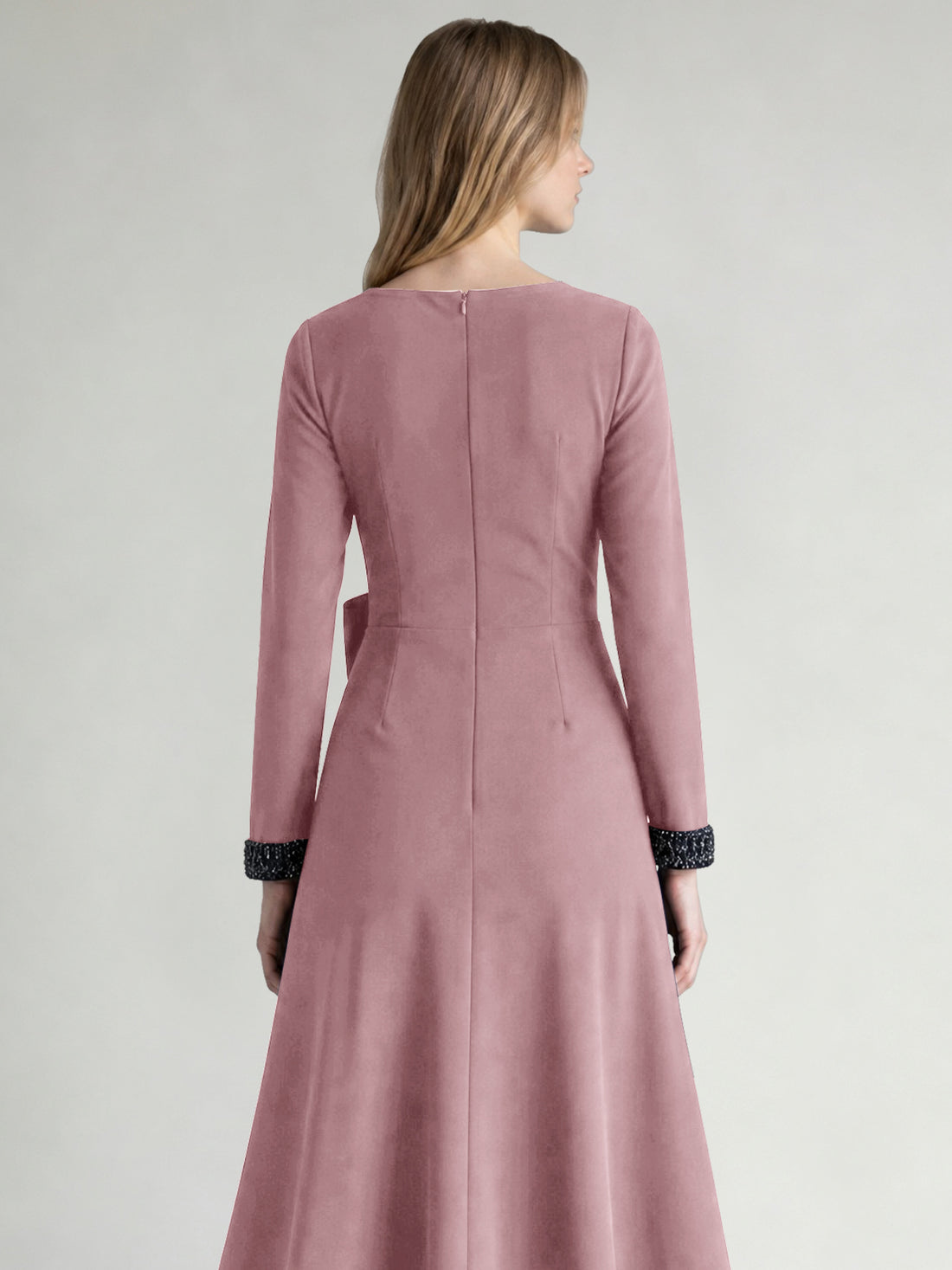 Stretch Satin Mother of the Bride Dress with Crystal