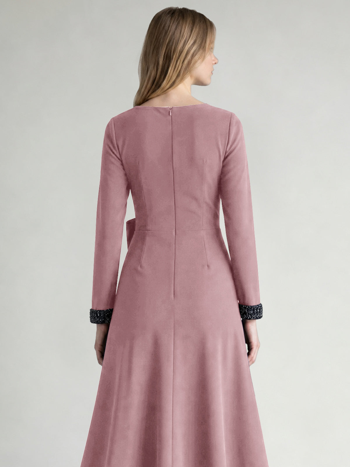 Stretch Satin Mother of the Bride Dress with Crystal