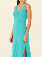 Chiffon Bridesmaid Dress with Slit 