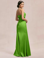 Satin Bow Accent Bridesmaid Dress 
