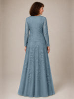 A-line Mother of the Bride Dress with Lace 