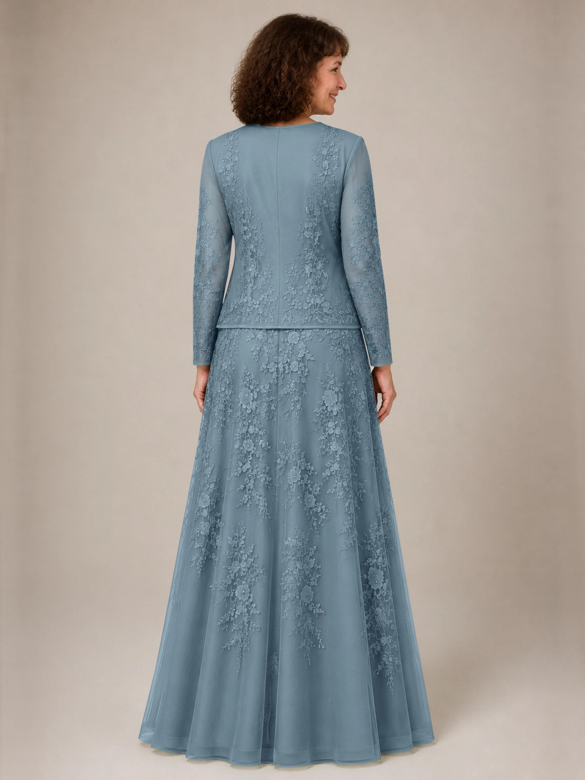 A-line Mother of the Bride Dress with Lace 