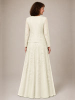 A-line Mother of the Bride Dress with Lace 