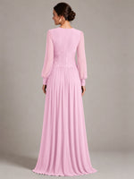 Chiffon Mother of the Bride Dress with Jewel Neckline 