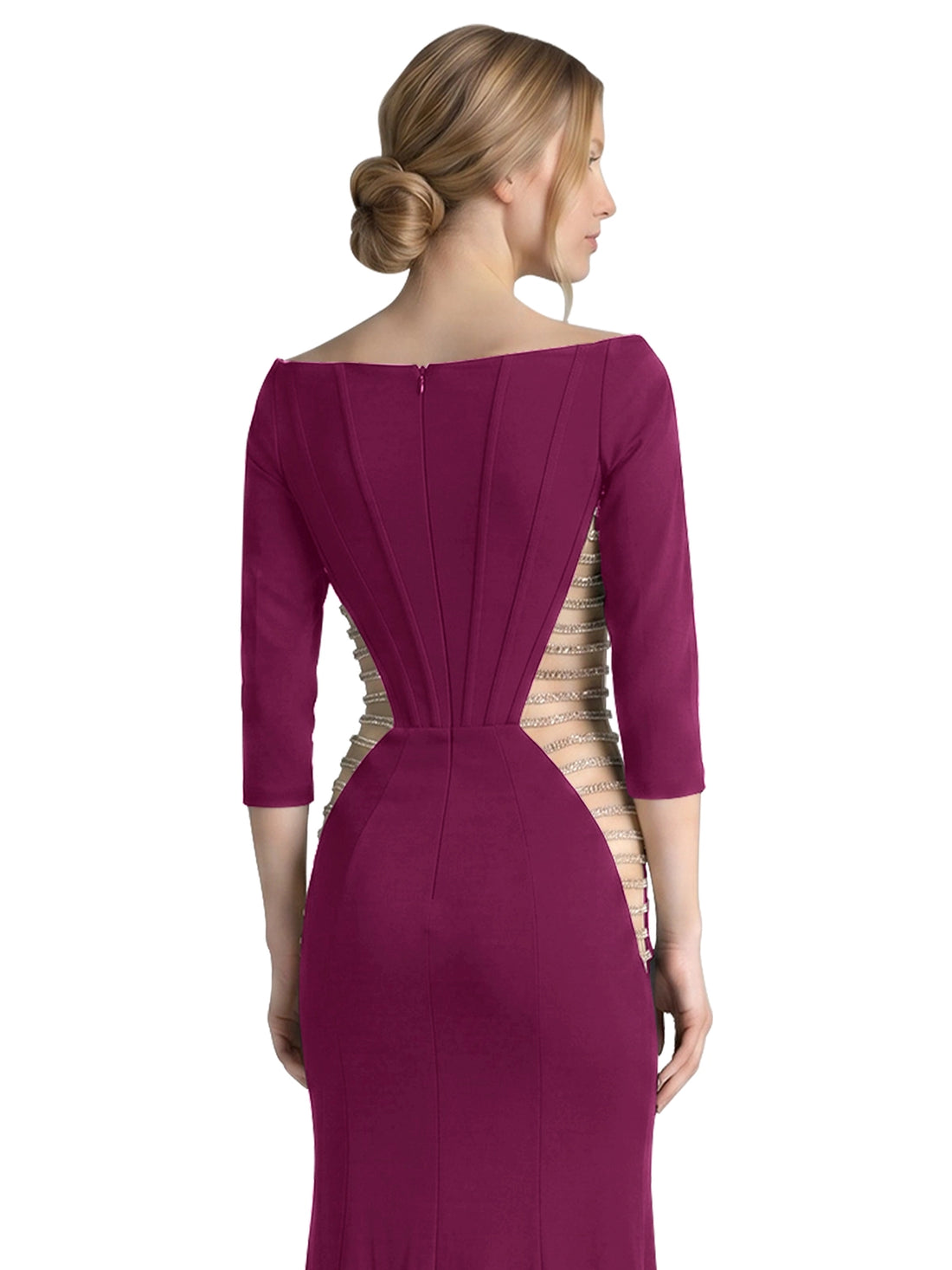 Side Cutout Slit Prom Dress 