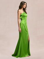 Satin Bow Accent Bridesmaid Dress 