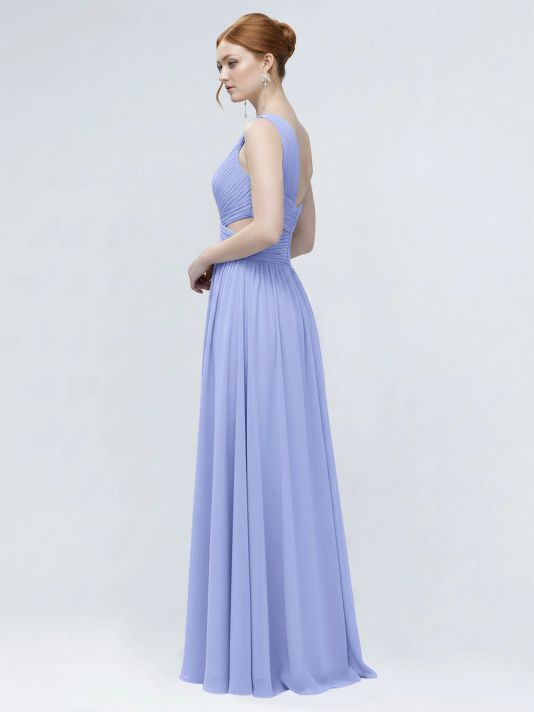 One-Shoulder Side Cut-Out Bridesmaid Dress 