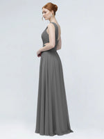 One-Shoulder Side Cut-Out Bridesmaid Dress 