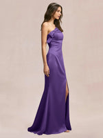 Satin Bow Accent Bridesmaid Dress 