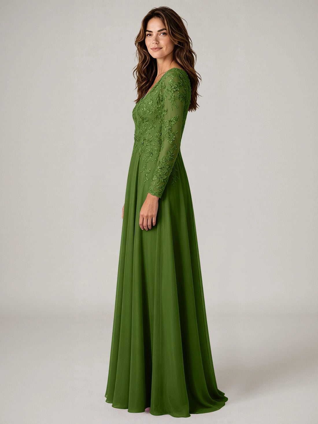 A-line Mother of the Bride Dress with Appliques