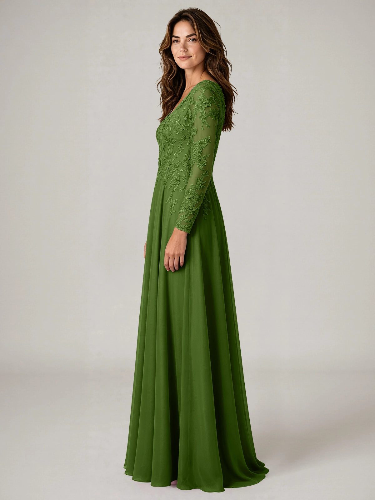 A-line Mother of the Bride Dress with Appliques